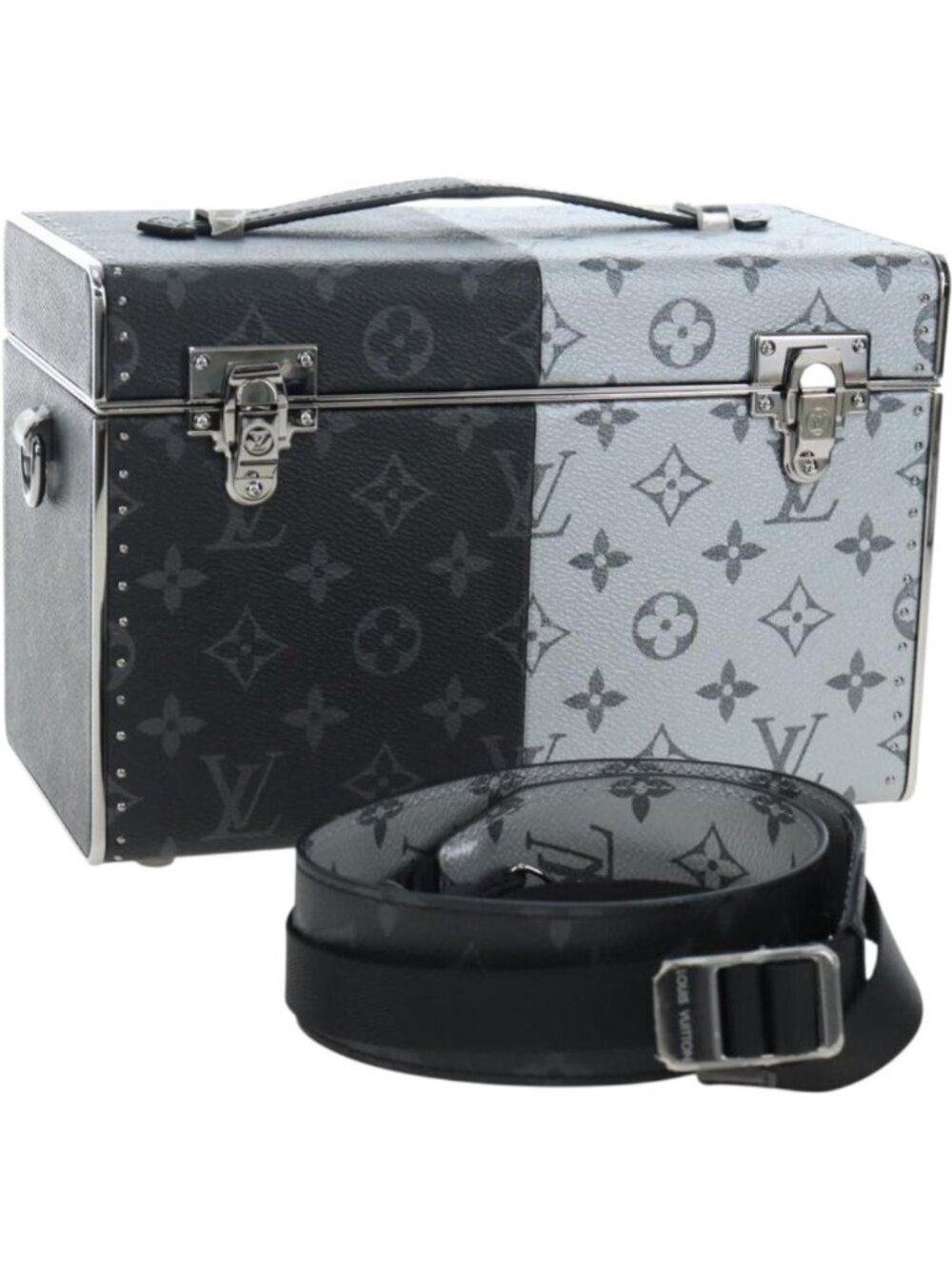 LOUIS VUITTON Monogram Eclipse Mini Box Trunk M21022